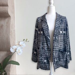 Forever 21 Black and White Patterned Cardigan
